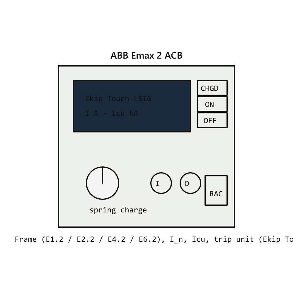 ABB Emax 2 E4.2N 2500 Ekip Touch LSIG 3P