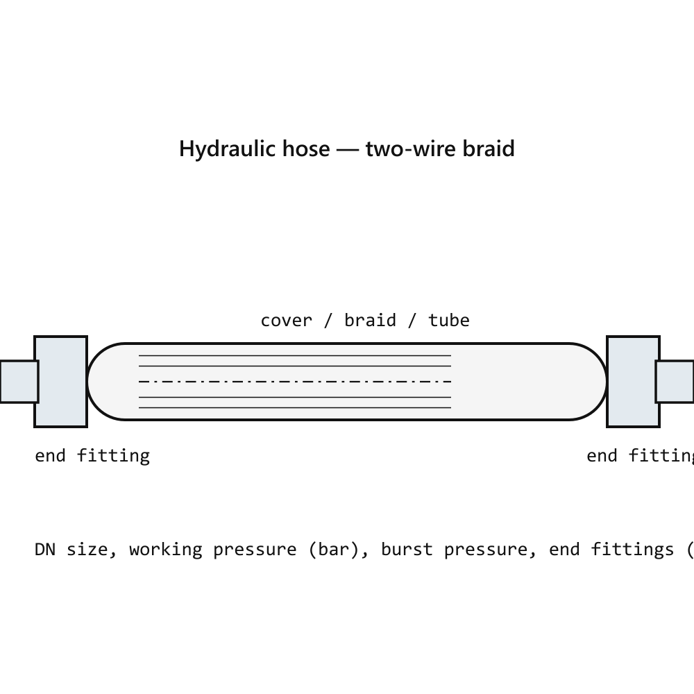 Enerpac High-Pressure Hydraulic Hose 10 ft 3/8 NPTF x CH-604
