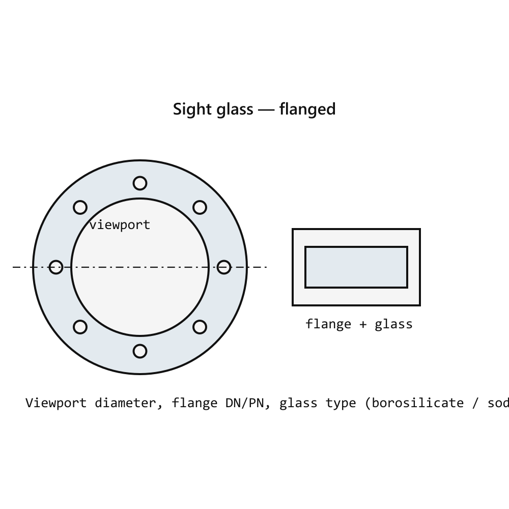Klinger KSG 25-10 Borosilicate Sight Glass Disc