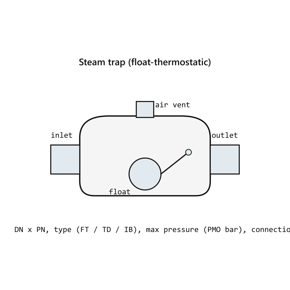 Spirax Sarco Float steam trap 1/2" PN16