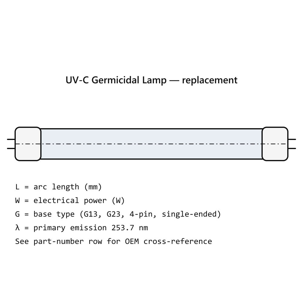 Seascape UV disinfection lamp