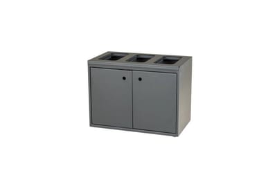 3-piece - 610mm, 350mm, 450mm, 3 x 40L, steel, grey
