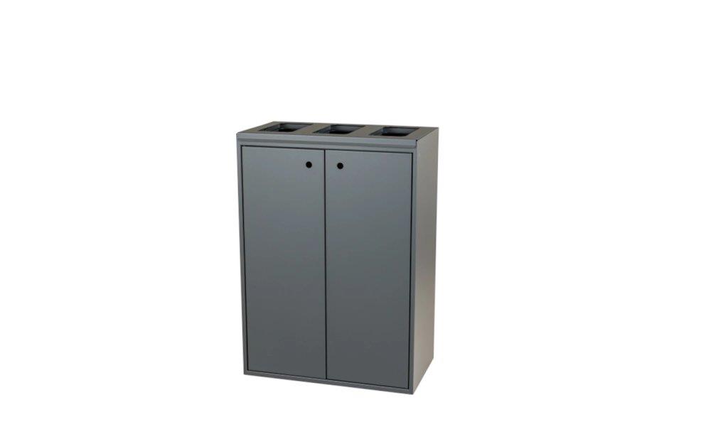 3-piece - 610mm, 350mm, 865mm, 3 x 60L, steel, grey 5715039043229