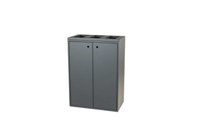 3-piece - 610mm, 350mm, 865mm, 3 x 60L, steel, grey 5715039043229
