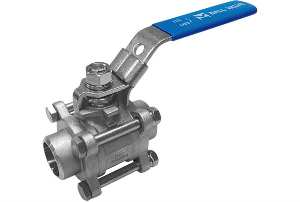 3-piece Ball Valve 316/316/PTFE welded/welded - 3", 63bar