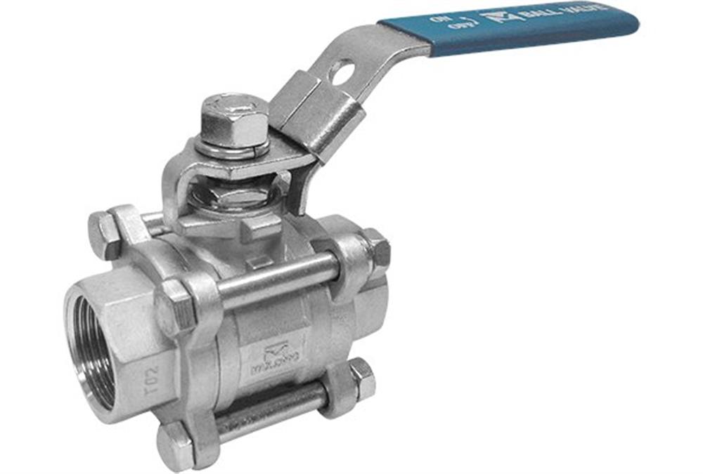 3-piece Ball Valve coupling/coupling 316/316/PTFE - 2", 63bar
