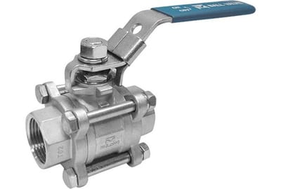 3-piece Ball Valve coupling/coupling 316/316/PTFE - 3", 63bar