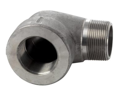 3000# Angle acid-resistant NPT coupling/nipple - 1/2", 1/2", 90°, 3000LBS