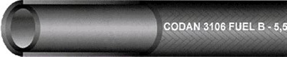 3106 Fuel hose with textile braid NBR - 5/16", 8mm, 100°C, 8bar