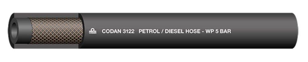 3122 Fuel hose nitrile - 3/8", 9.5mm, 135°C, 5bar 2050000158025