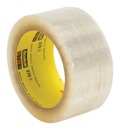 3M 375E Packaging tape Clear - 50mm, 66M, 0,075mm