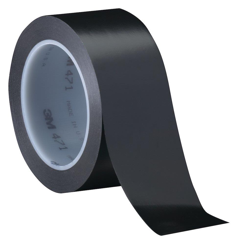 3M 471 Striping Tape black - 50mm, 33M, 0,13mm