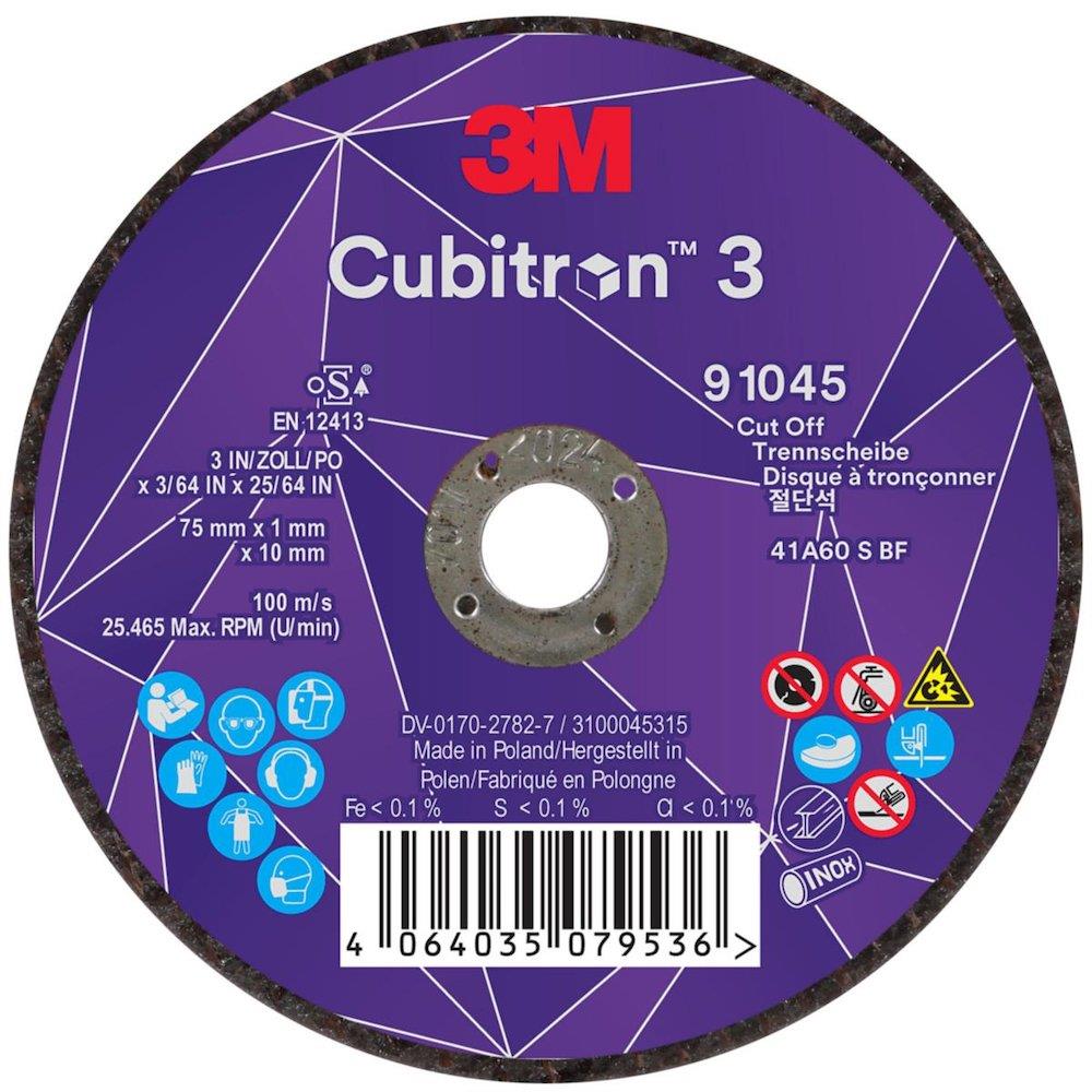 3M Cubitron III plan - 10mm, steel, stainless steel