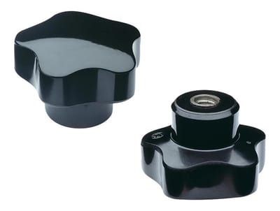 4-Finger Knob stainless - 6mm, 32mm