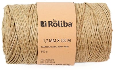 6/6 HS 500 g Twine hemp brown - 1.7mm, 200M