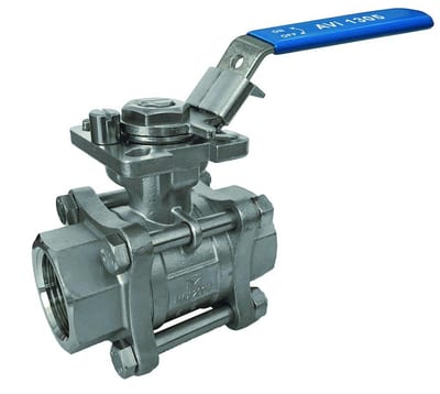 a-collection AVI 1305 Ball Valve 3-Piece coupling/coupling 1.4408/316/PTFE - 1/2", 63bar