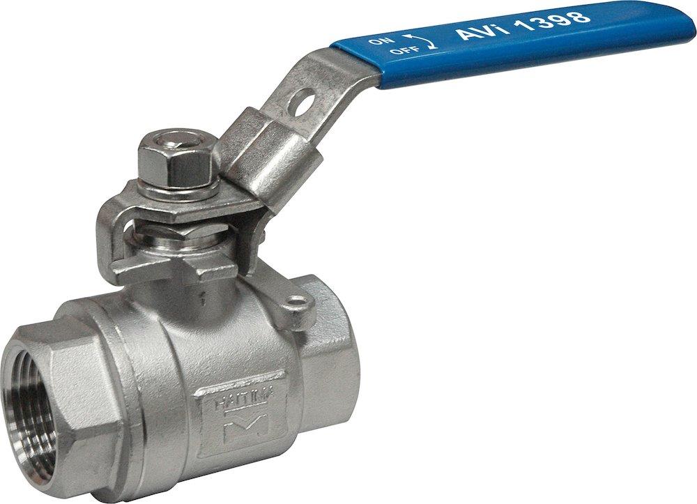 a-collection AVI 1398 Ball Valve 2-Piece coupling/coupling 1.4408/316/PTFE - 2 1/2", 63bar