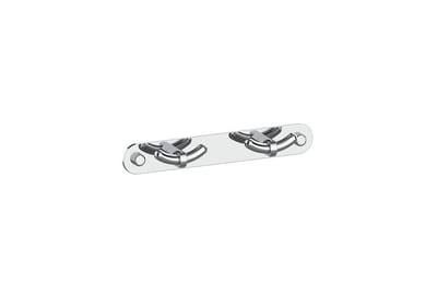 a-collection Azur Robe Hook Rail - 2PCS, brass, 1PCS, Polished, Chrome-plated