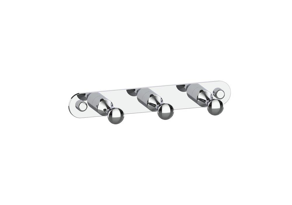a-collection Azur Robe Hook Rail - 3PCS, brass, 1PCS, Polished, Chrome-plated 7350041492665