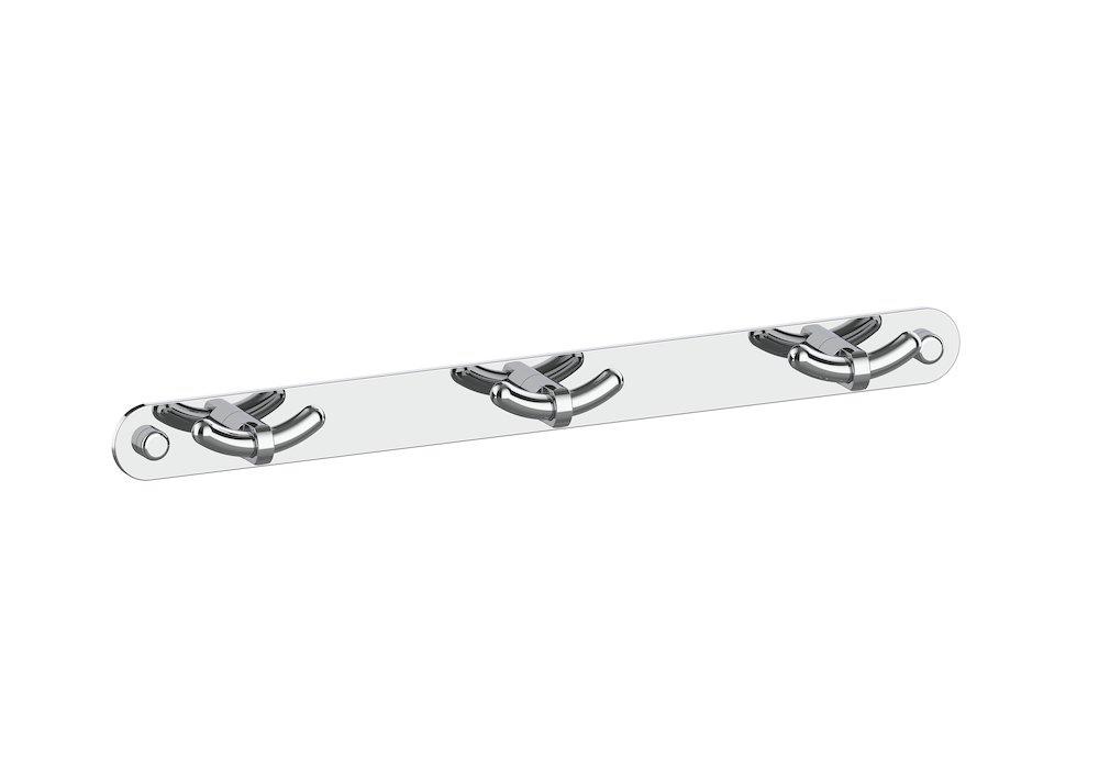 a-collection Azur Robe Hook Rail - 3PCS, brass, 1PCS, Polished, Chrome-plated 7350041492740
