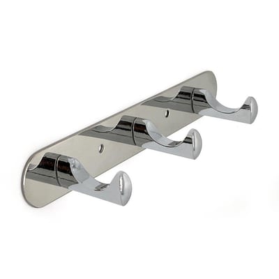 a-collection Basic Robe Hook Rail - 3PCS, Stainless steel, 1PCS, Polished, Chrome-plated 7350041491668
