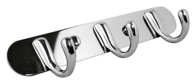 a-collection Basic Robe Hook Rail - 3PCS, Stainless steel, 1PCS, Polished, Chrome-plated 7350041491682