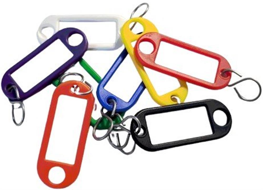 a-collection Key tag yellow with text card
