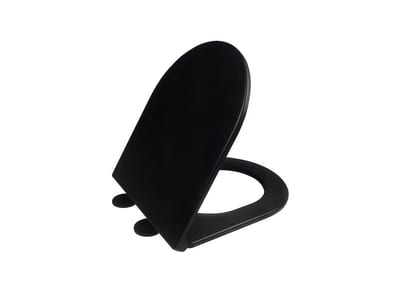 a-collection Omea toilet seat with lid, matte black, soft-close, quick-release