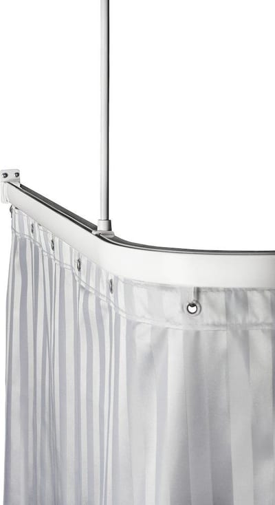 a-collection Stable Curtain rod with ceiling support - 900mm, 900mm, white