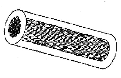 a-collection Steel wire - 6X7, 3 - 5mm, 470kg, galvanized / PVC