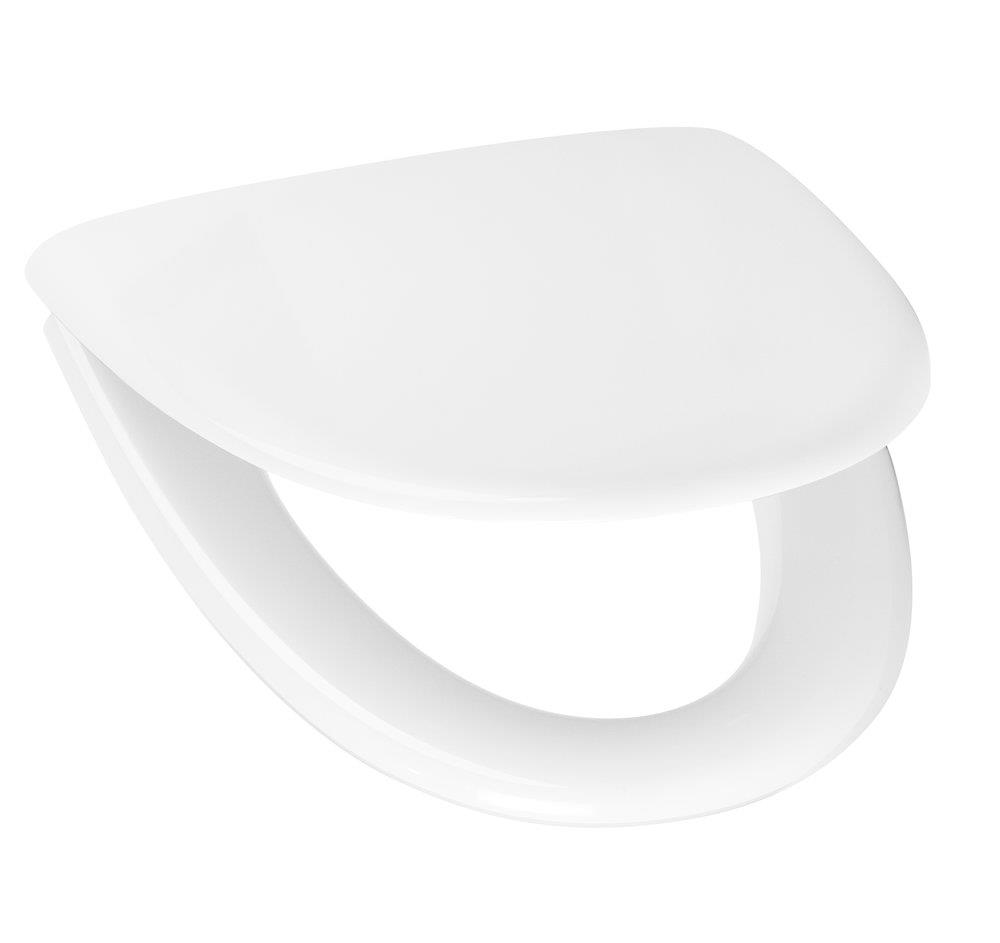 a-collection Toilet Seat - with Lid, White, without Soft Close, Quick Release
