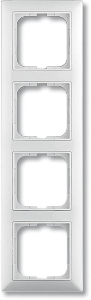 ABB Basic 55 Frame - Basic 55, 4 x 1, white matt