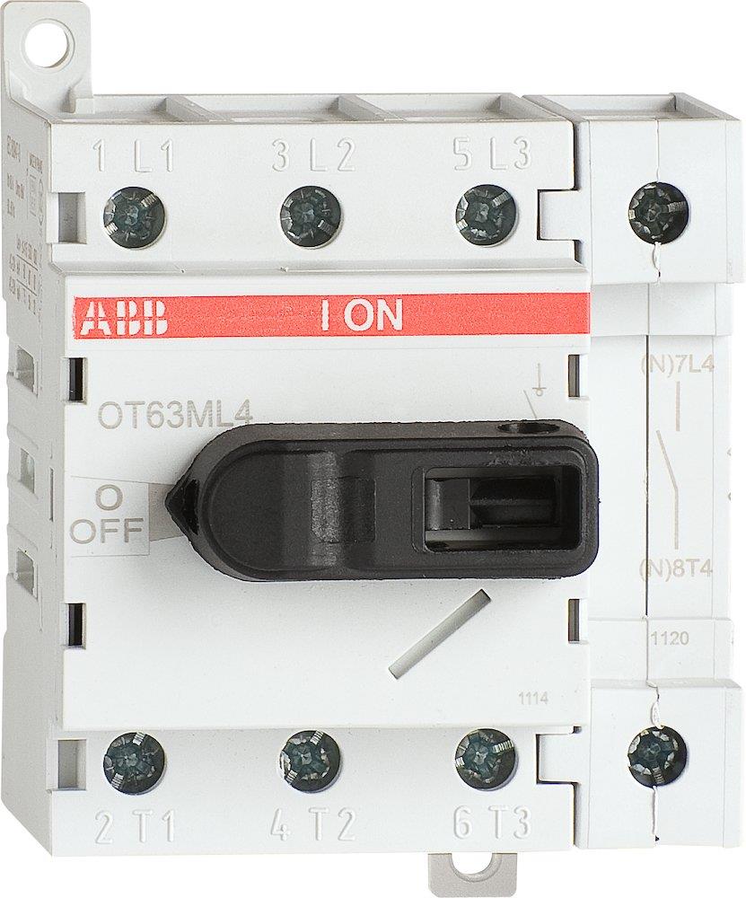 ABB OT63ML4 Load Break Switch - 63A, 4P, black