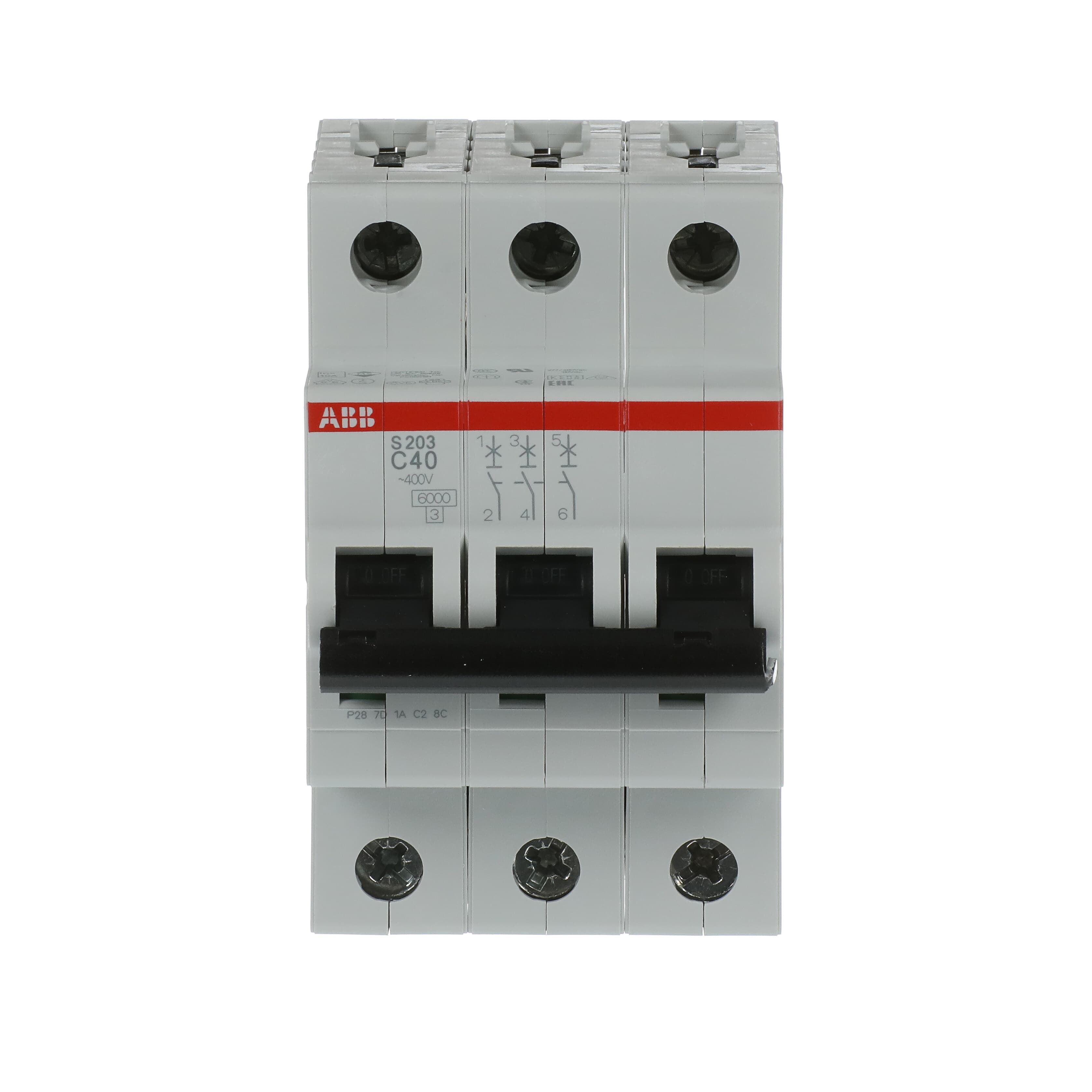 ABB S203 C40 MCB 3P 40A C-curve 6KA