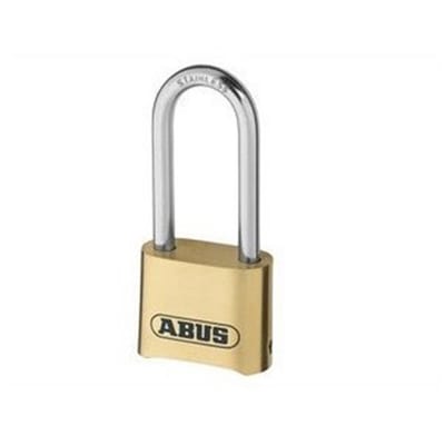 Abus 180IB/50 Code Padlock with high shackle in hardened steel - stainless - 53mm, 8mm, 63mm, 25mm