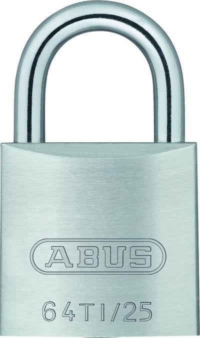 Abus 64TI Padlock with hardened steel shackle - 25mm, 4mm, 13.5mm, 13mm