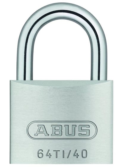 Abus 64TI Padlock with hardened steel shackle - 40mm, 6.5mm, 23mm, 22mm