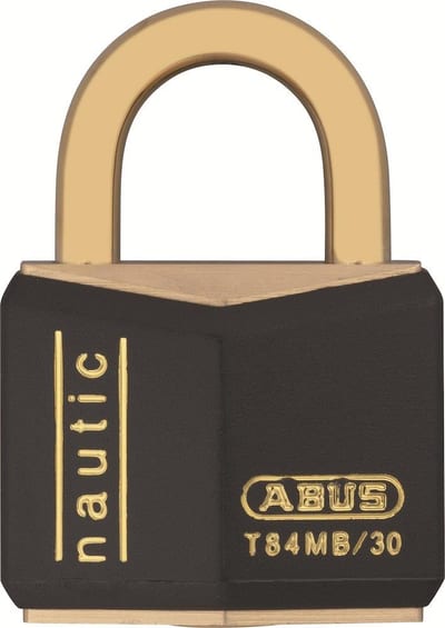 Abus T84MB Padlock with vinyl protection - stainless - 43mm, 7mm, 21mm, 20mm