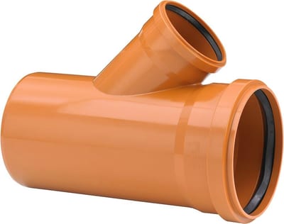 Uponor Branch pipe PVC - 250mm, 110mm, 45°