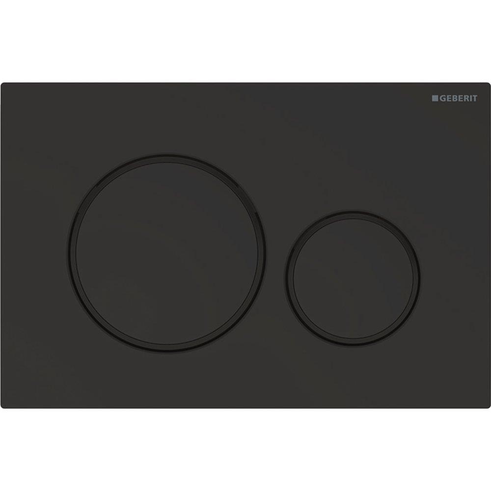 Geberit Sigma 20 Operating Plate - Front, Matte Black, Dual-Flush, Mechanical