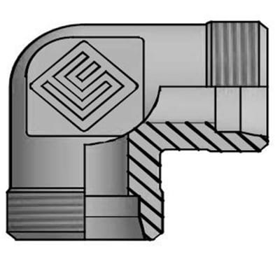 Vitillo LME Angle Connector steel chromated light - 8mm, 8mm, 315bar, 90°