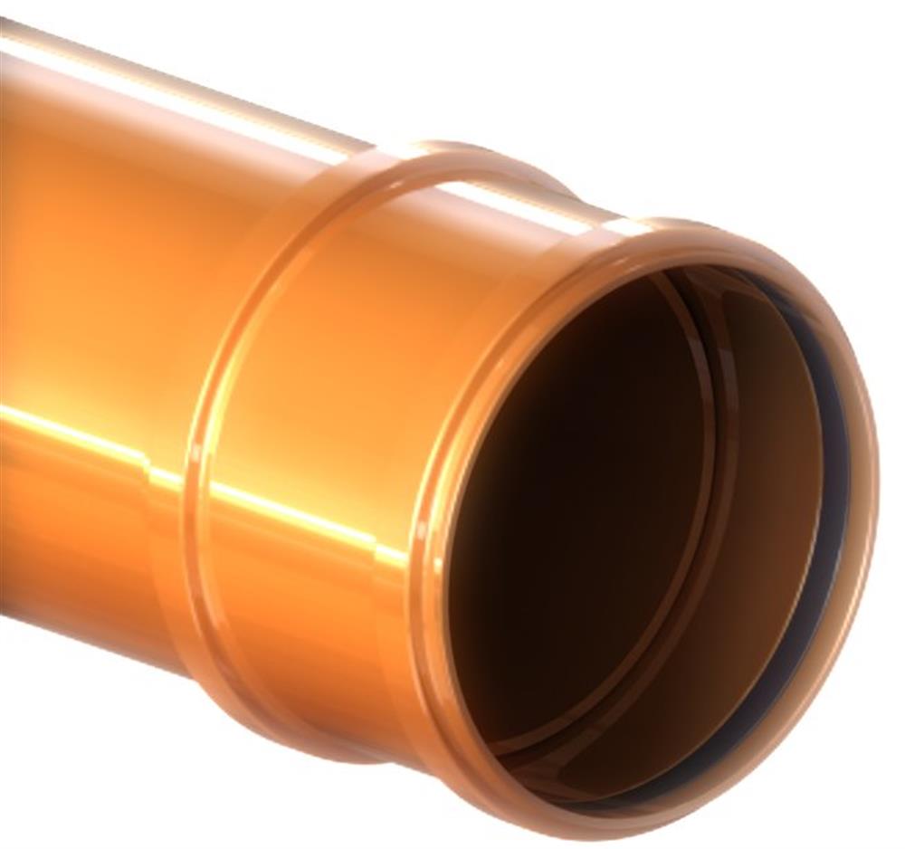 Uponor Solid Sewer pipe PP - 250mm, SN8, 6000mm, EN 1852