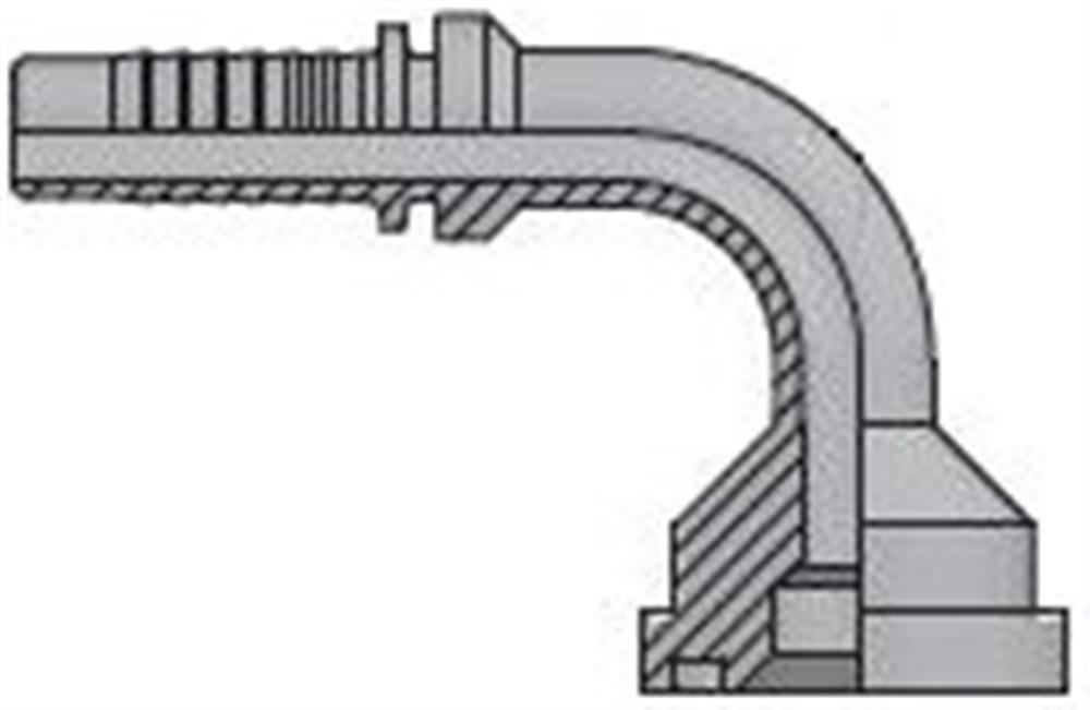 Vitillo SFL Crimp Fitting flange steel zinc/nickel - 1 1/2", 1 1/2", 3000psi, 90°