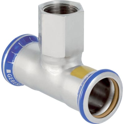 Geberit Mapress gas T-Piece - 88.9mm, 88.9mm, 2", 2PCS