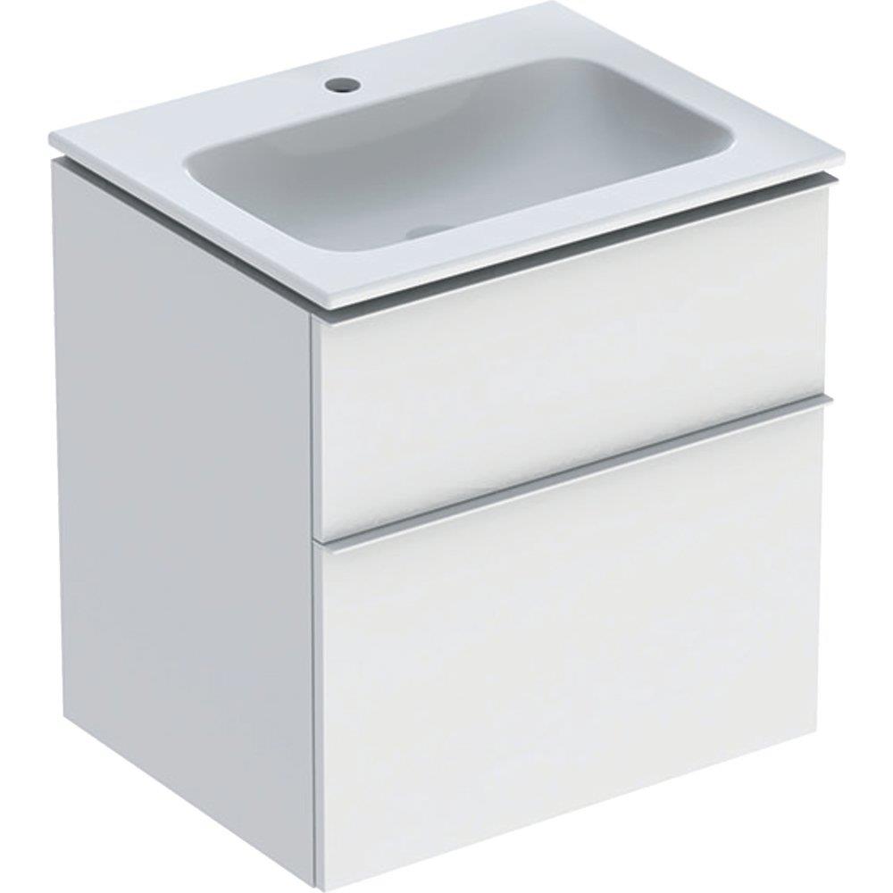 Geberit iCon Bathroom Vanity Package Lacquered Matte White 600 x 630 x 480 mm