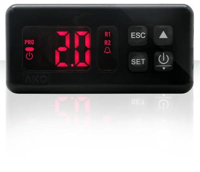 AKO Hygrostat Control panel-mounted 2-Step - 230V, 2, 1, NTC/PTC/PT100/Thermocouple J or K/4-20 mA, AKO-D14729