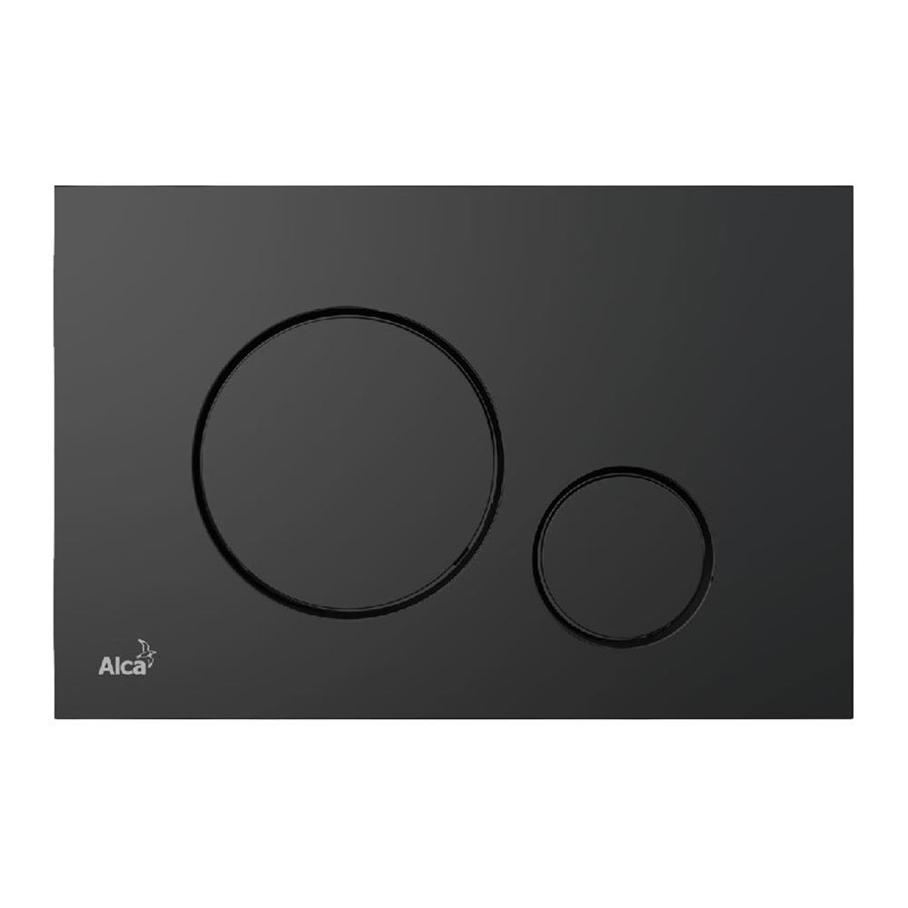 ALCAPLAST M678 Flush Plate - Front, Matte Black, Dual-Flush, Mechanical
