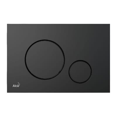 ALCAPLAST M678 Flush Plate - Front, Matte Black, Dual-Flush, Mechanical
