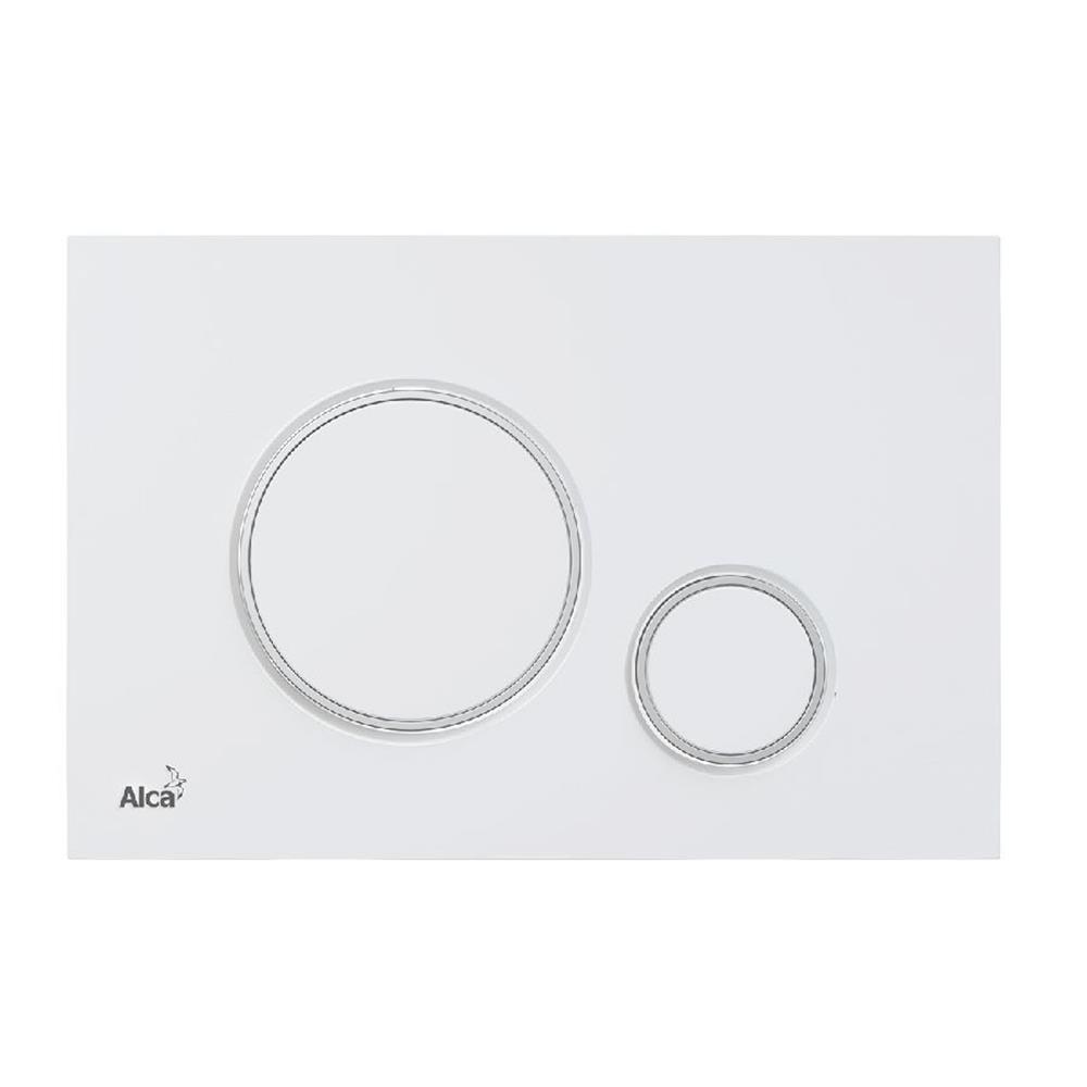 ALCAPLAST M776 Dual-Flush Operating Plate, White / Chrome