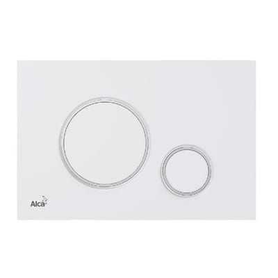 ALCAPLAST M776 Dual-Flush Operating Plate, White / Chrome